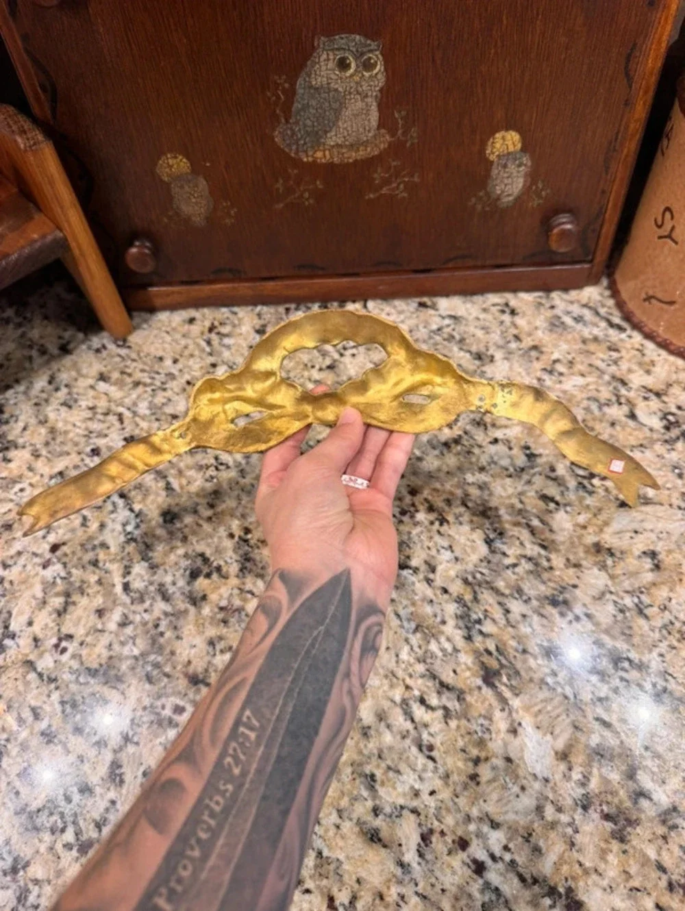 Vintage Solid brass Bow wall accent